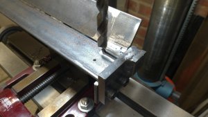 DIY - Sheet Metal Bender. The drill press was used to machine the clamp bolt holes