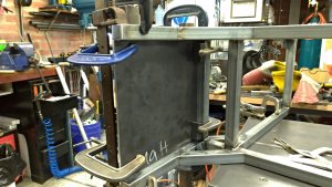 DIY - TIG Welding Cart. Welding on the Argon cylinder suspension plate.