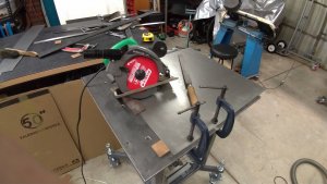 DIY - TIG Welding Cart. Cutting sheet metal for the drawer frame cover panels.