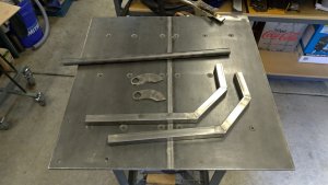 DIY - TIG Welding Cart. Arms and front handle pieces ready to weld on.