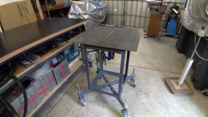 DIY - Welding Bench. Finished, painted in Machine Grey epoxy enamel.  (My standard)