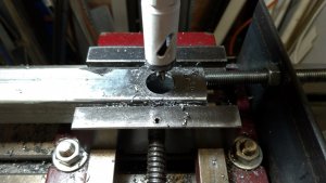 DIY - Workbench. Machining holes for the feet and castor mounts.